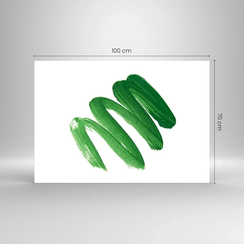 Obraz na skle - Zelený žart - 100x70 cm