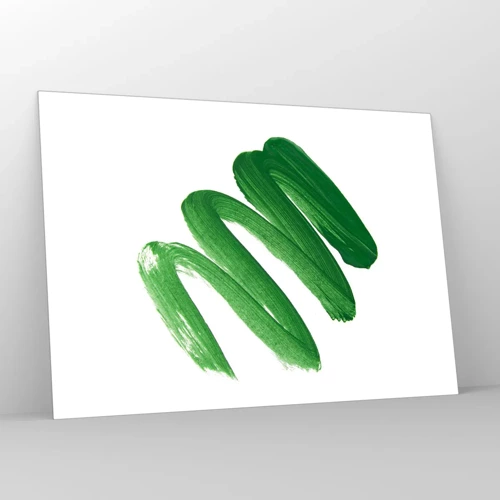 Obraz na skle - Zelený žart - 100x70 cm