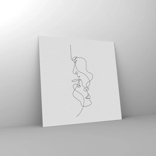 Obraz na skle - Žiar vášnivých túžob - 30x30 cm