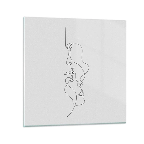 Obraz na skle - Žiar vášnivých túžob - 40x40 cm