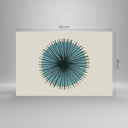 Obraz na skle - Žiariaca modrá - 120x80 cm