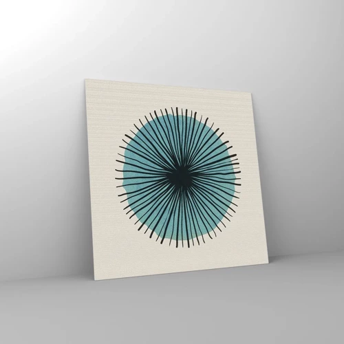 Obraz na skle - Žiariaca modrá - 60x60 cm