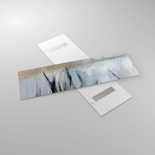 Obraz na skle - Zimné polia - 160x50 cm
