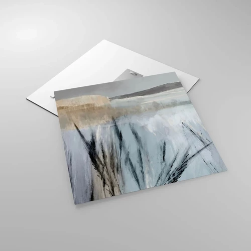 Obraz na skle - Zimné polia - 50x50 cm
