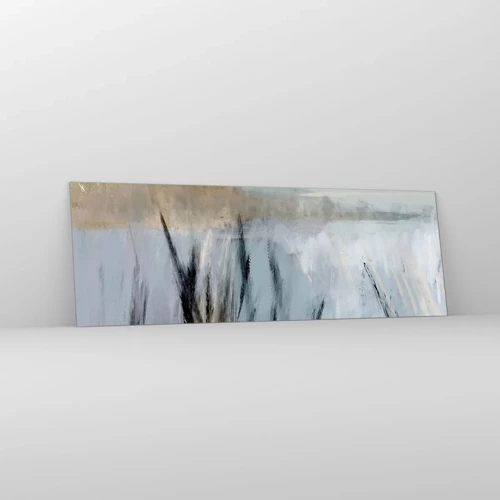 Obraz na skle - Zimné polia - 90x30 cm