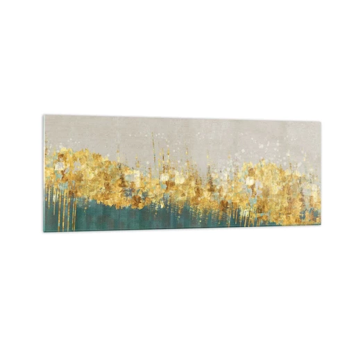 Obraz na skle - Zlatá hranica - 140x50 cm
