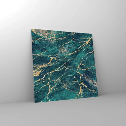 Obraz na skle - Zlatá žila - 40x40 cm