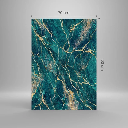 Obraz na skle - Zlatá žila - 70x100 cm