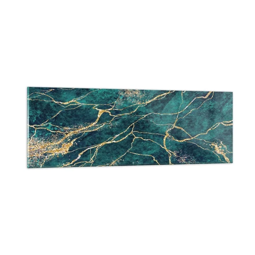 Obraz na skle - Zlatá žila - 90x30 cm