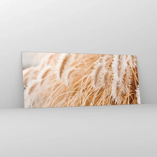 Obraz na skle - Zlaté šušťanie tráv - 120x50 cm