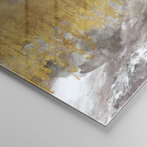 Obraz na skle - Zlatistý závan - 40x40 cm
