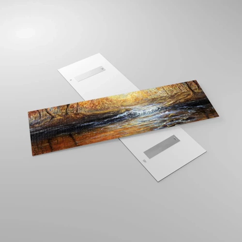 Obraz na skle - Zlatý potok - 160x50 cm