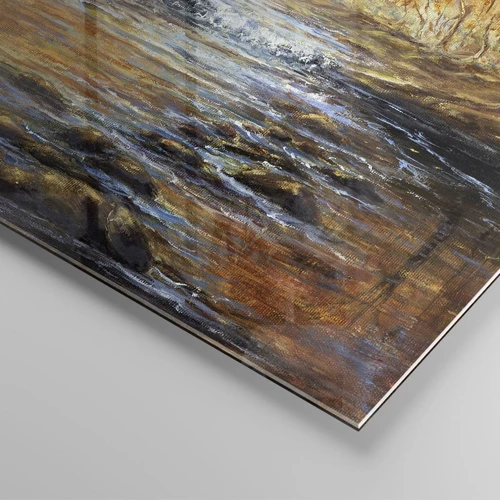 Obraz na skle - Zlatý potok - 50x50 cm