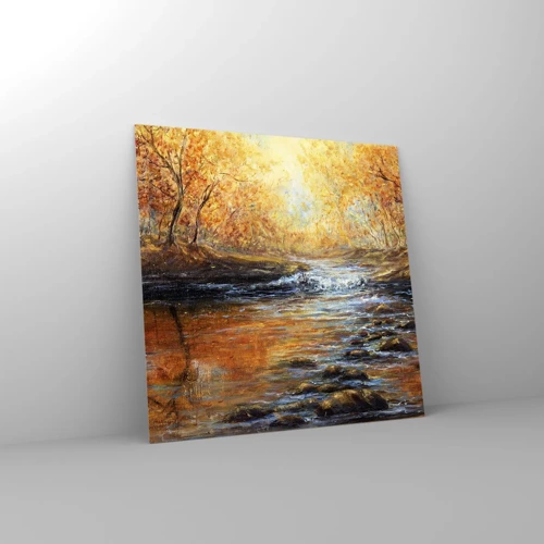 Obraz na skle - Zlatý potok - 70x70 cm