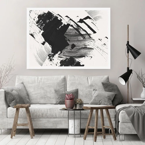Plagát - Abstrakcia – expresia čiernej - 100x70 cm