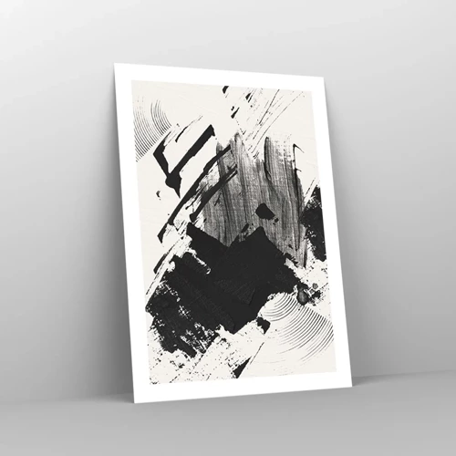Plagát - Abstrakcia – expresia čiernej - 50x70 cm