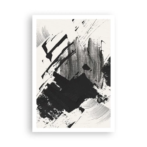 Plagát - Abstrakcia – expresia čiernej - 70x100 cm