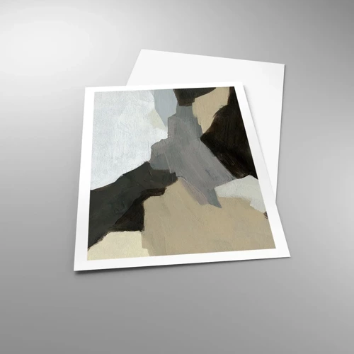 Plagát - Abstrakcia: križovatka šedej - 61x91 cm