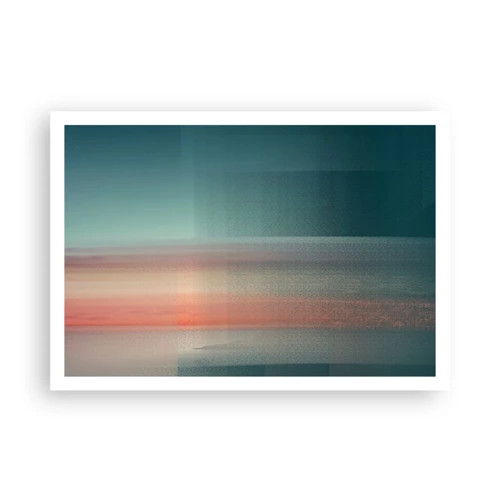Plagát - Abstrakcia: vlny svetla - 100x70 cm