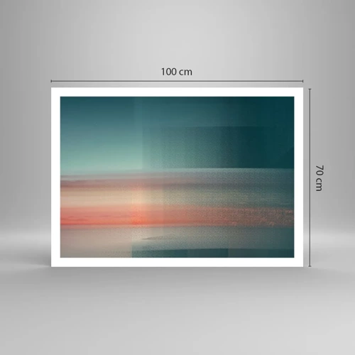 Plagát - Abstrakcia: vlny svetla - 100x70 cm