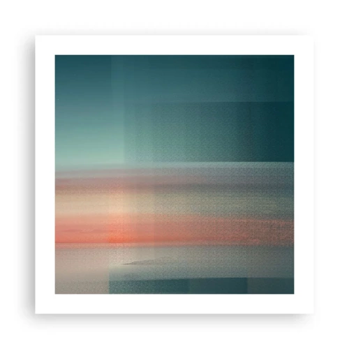 Plagát - Abstrakcia: vlny svetla - 50x50 cm