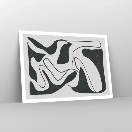 Plagát - Abstraktná hra v labyrinte - 100x70 cm