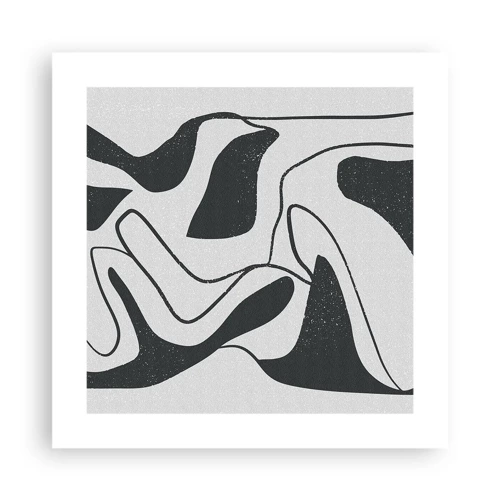 Plagát - Abstraktná hra v labyrinte - 40x40 cm
