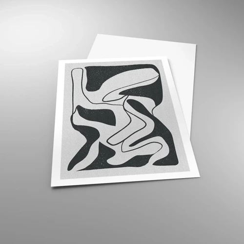 Plagát - Abstraktná hra v labyrinte - 61x91 cm