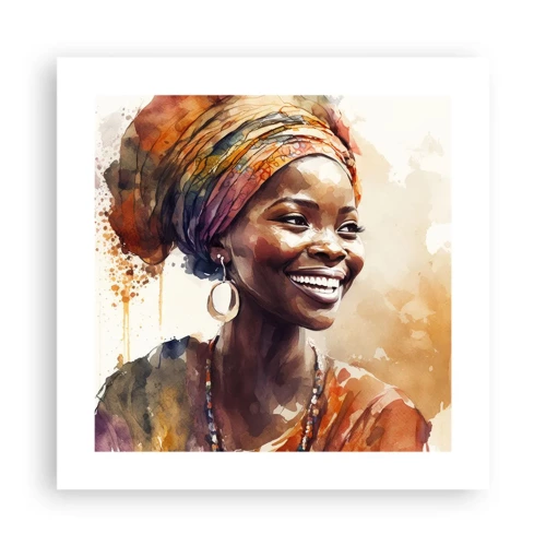 Plagát - Africká kráľovná - 40x40 cm