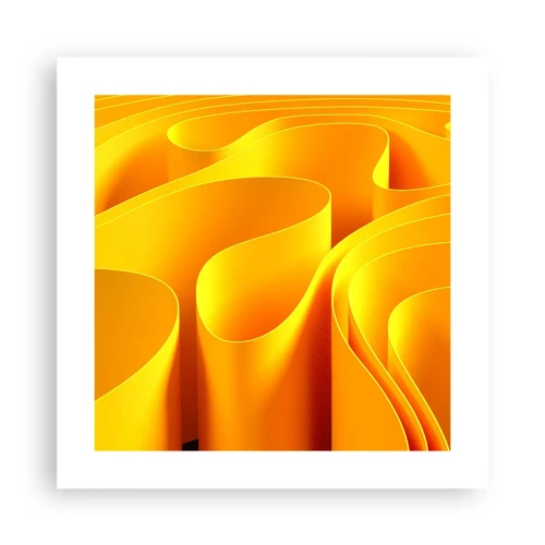 Plagát - Ako slnečné vlny - 40x40 cm