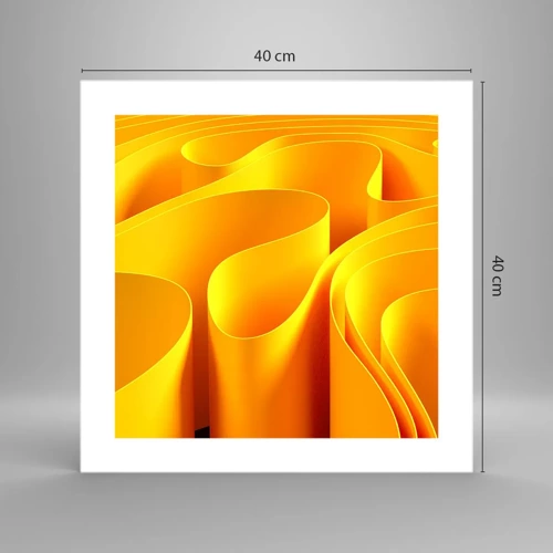 Plagát - Ako slnečné vlny - 40x40 cm