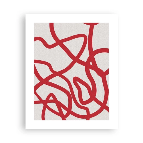 Plagát - Červené na bielom - 40x50 cm
