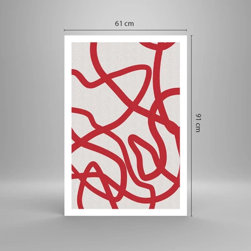 Plagát - Červené na bielom - 61x91 cm