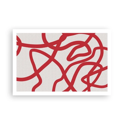 Plagát - Červené na bielom - 91x61 cm