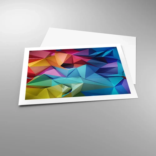 Plagát - Dúhové origami - 70x50 cm
