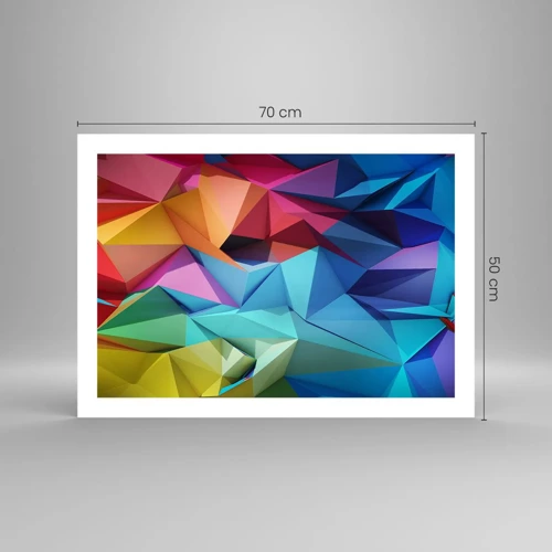 Plagát - Dúhové origami - 70x50 cm