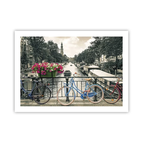 Plagát - Farby amsterdamskej ulice - 70x50 cm