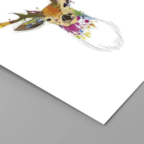 Plagát - Jemné jelenča vykúpané vo farbe - 50x50 cm