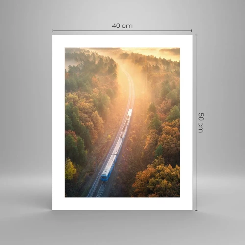 Plagát - Jesenná cesta - 40x50 cm