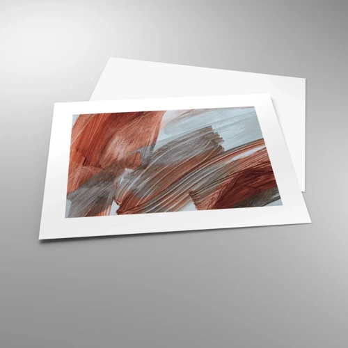 Plagát - Jesenná veterná abstrakcia - 40x30 cm
