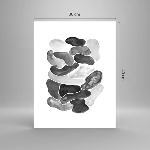 Plagát - Kamenistá abstrakcia - 30x40 cm
