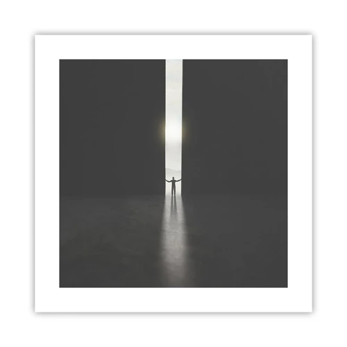 Plagát - Krok k svetlej budúcnosti - 40x40 cm