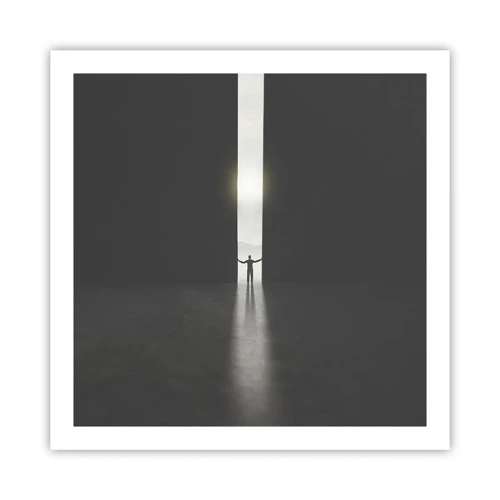 Plagát - Krok k svetlej budúcnosti - 60x60 cm