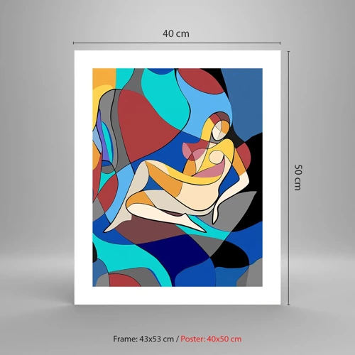 Plagát - Kubistický akt - 40x50 cm