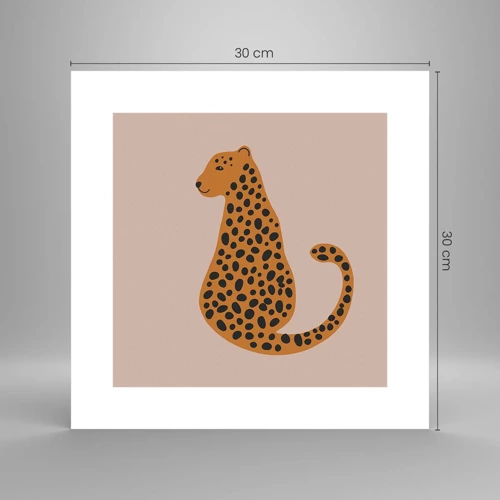 Plagát - Leopardný vzor je v móde - 30x30 cm