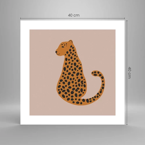 Plagát - Leopardný vzor je v móde - 40x40 cm