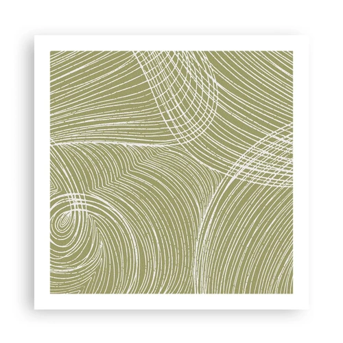 Plagát - Majstrovská abstrakcia v bielej - 60x60 cm