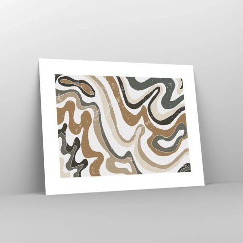 Plagát - Meandre zemitých farieb - 40x30 cm
