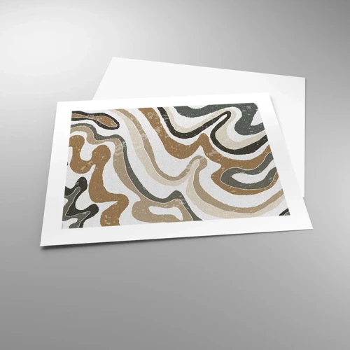Plagát - Meandre zemitých farieb - 50x40 cm