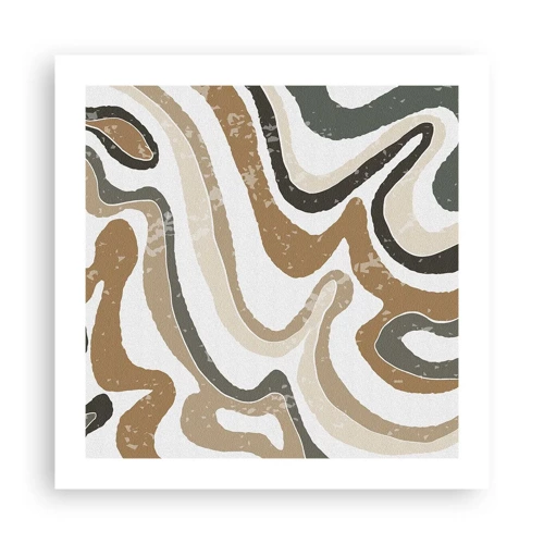 Plagát - Meandre zemitých farieb - 50x50 cm